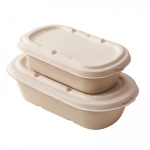 Bioegradable Food Packaging Corntärkkelys Packing Lounais Box Compstable Microwaveble Clamshell Take Food Containers