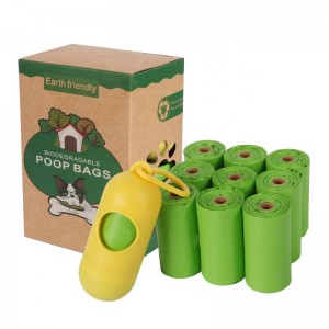 Muovittomat kokonaiset kompostoitavat kertakäyttöiset pussilaukut Biohajoavat maissitärkkelyskoiran koiran jätepussit Ympäristöystävälliset koiran laukut